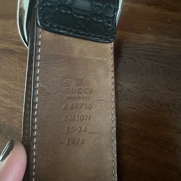 Gucci Guccissima Black Leather Belt - Picture 4 of 4